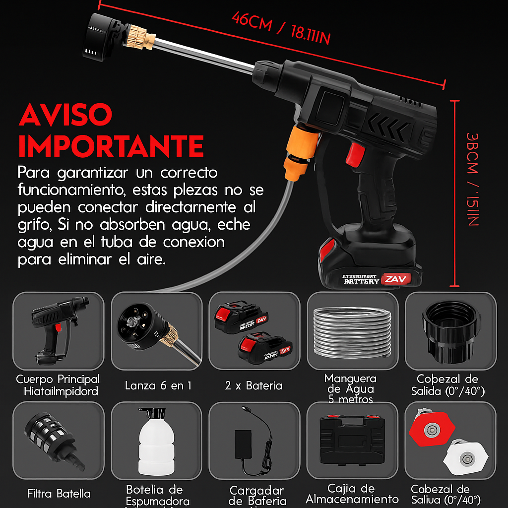 TurboWash™ Pistola de Agua Alta Presión Portable ¡¡LIQUIDACION POR CIERRE!!