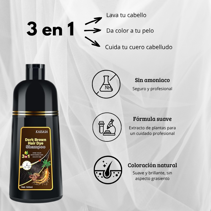 2x1 Champú AntiCanas 500ml / DESPÍDETE DE LAS CANAS EN TAN SOLO 5 DÍAS!