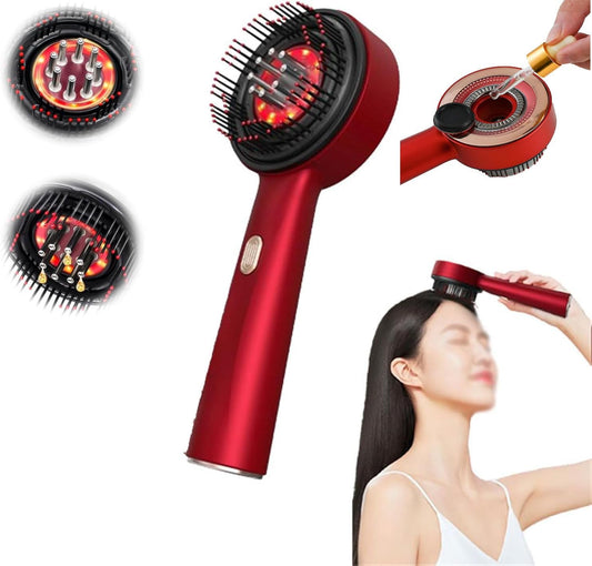 Masajeador de cabello con luz roja eléctrico 2 en 1