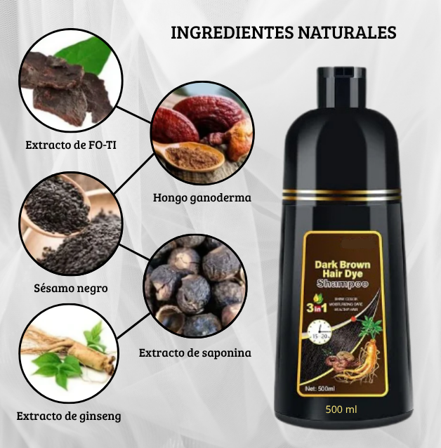 2x1 Champú AntiCanas 500ml / DESPÍDETE DE LAS CANAS EN TAN SOLO 5 DÍAS!
