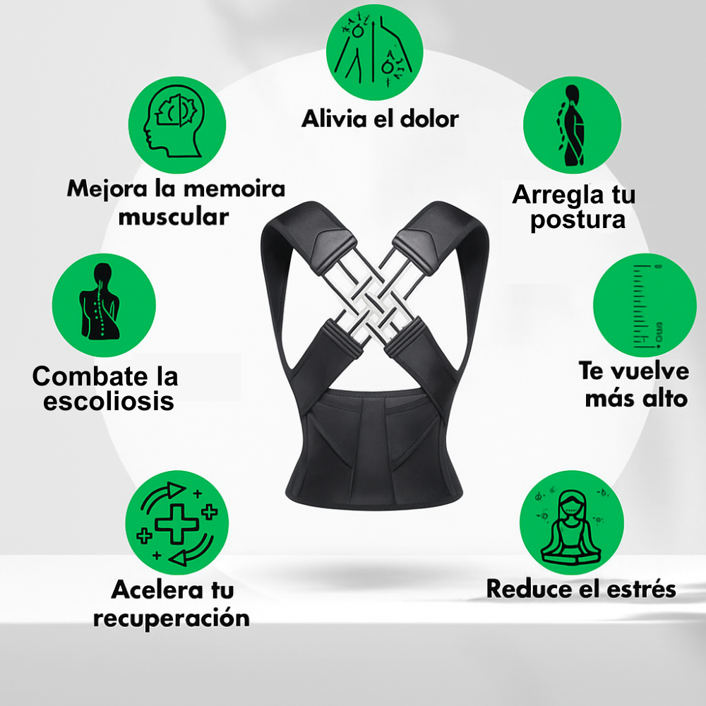 Corrector de Postura AlignPro Veltura™ + Parches Alivio del Dolor (GRATIS) - Edición Limitada