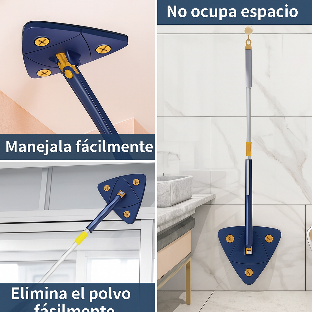 CleanTwist™ Fregona autoescurrible, limpieza sin esfuerzo + 10 recambios GRATIS
