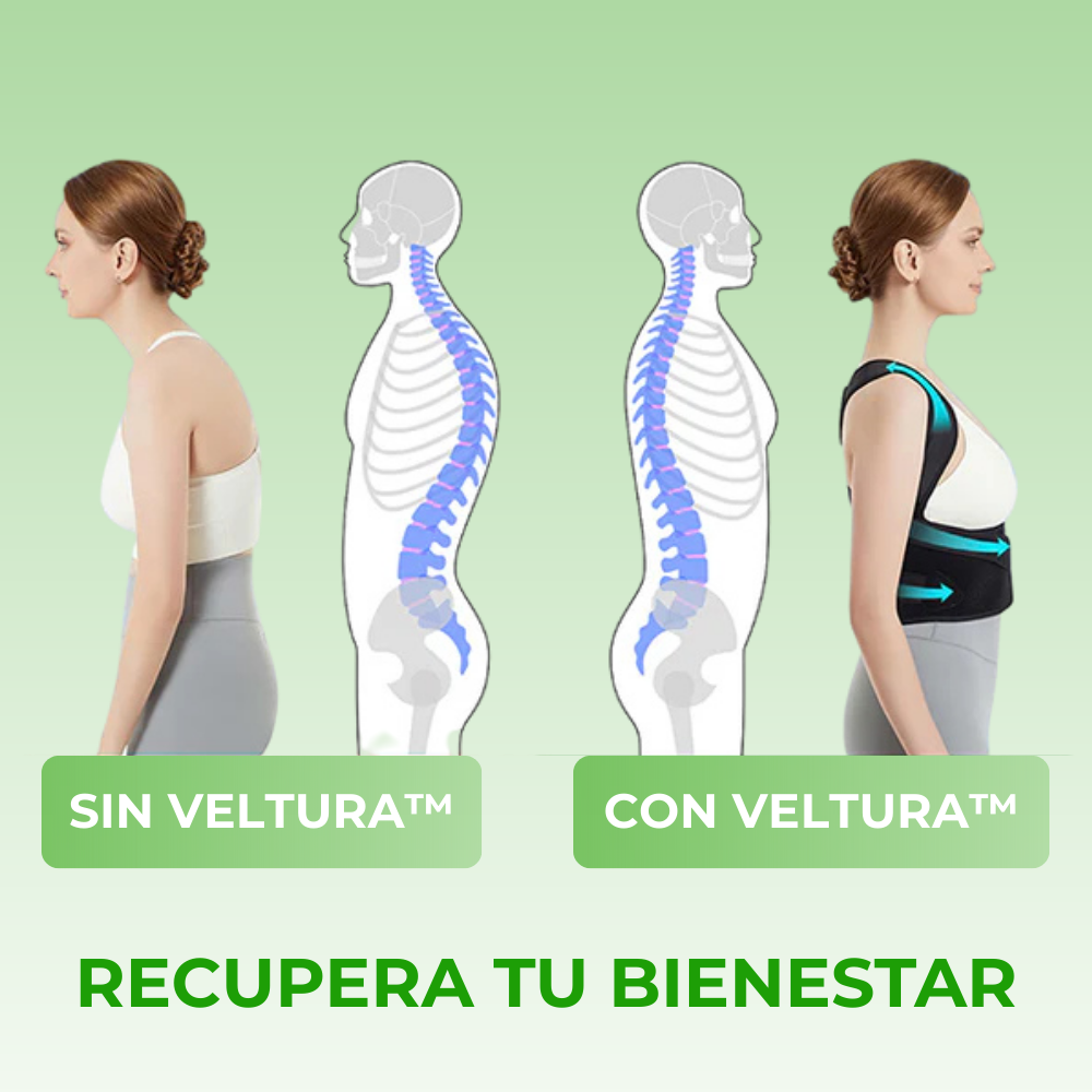 Corrector de Postura AlignPro Veltura™ + Parches Alivio del Dolor (GRATIS) - Edición Limitada